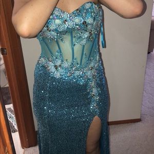 Blue prom dress